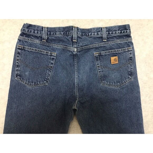 Carhartt Jeans Mens 38x32 B480 DVB Straight Traditional Fit Denim Workwear - Picture 4 of 13